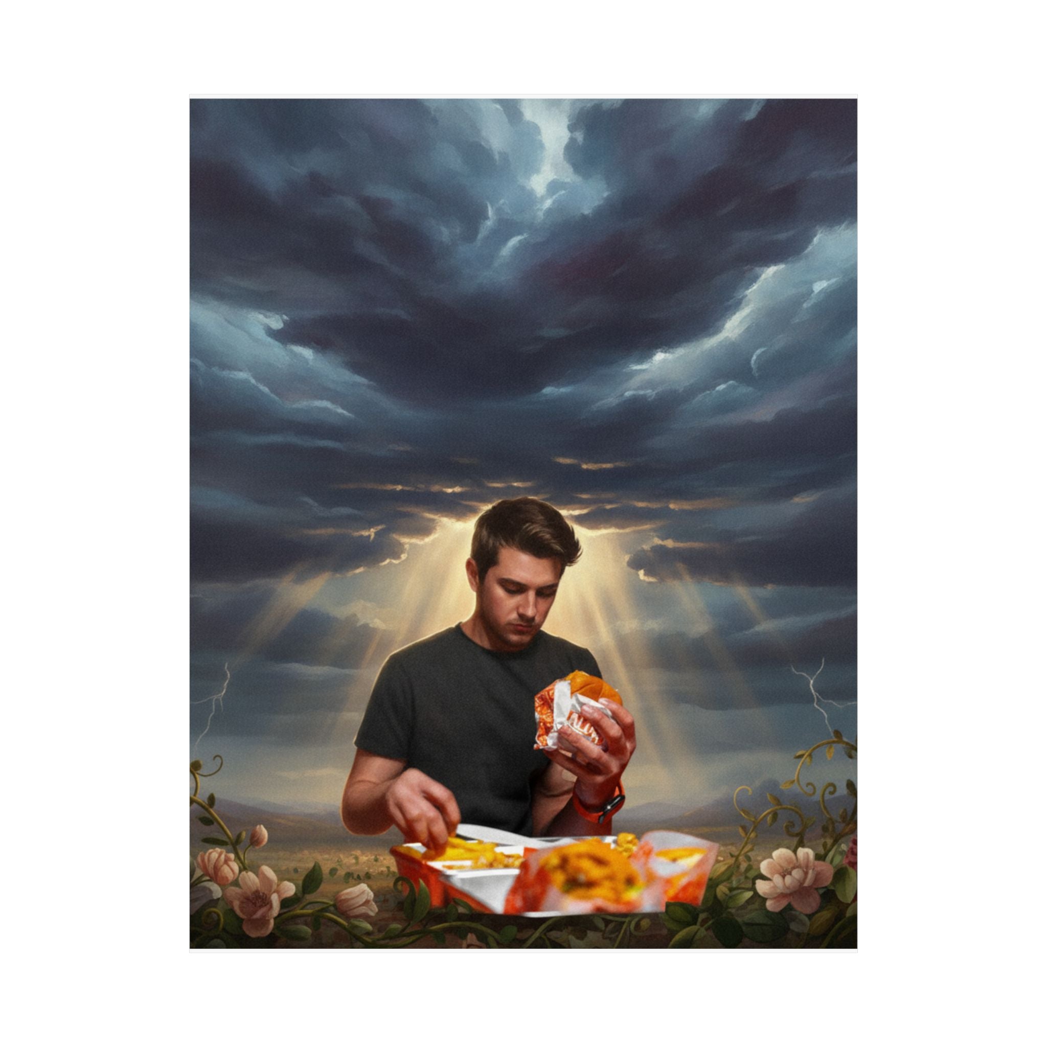 Dramatic Storm — Person — Matte Poster