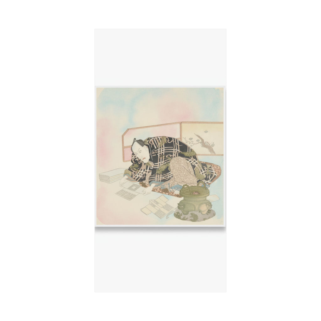 Watercolor — Ichikawa Danjūrō Vii Preparing New Year'S Gifts — Matte Poster