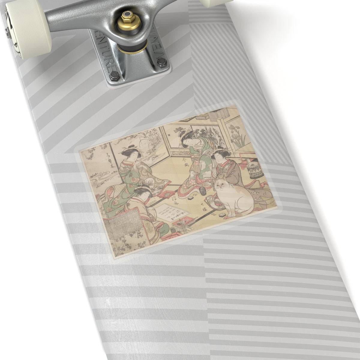 Botanical — Four Oiran Of The House Called Kadokana-Ya Playing The Game Of Ko-Awase (Incense — Kiss-Cut Sticker