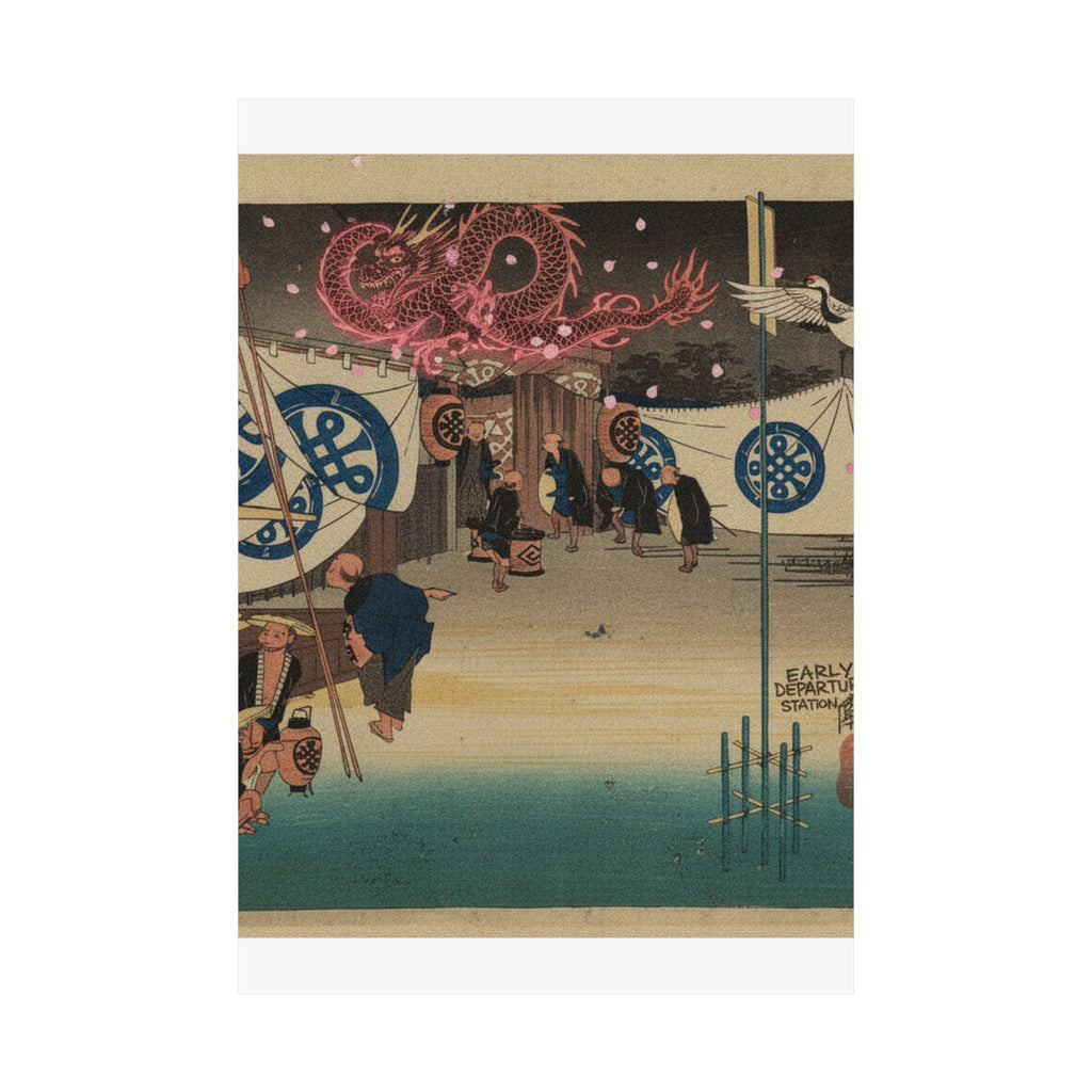 Japanese Street — Station Forty-Eight: Seki, Early Departure From The Headquarters Inn, From The F — Matte Poster