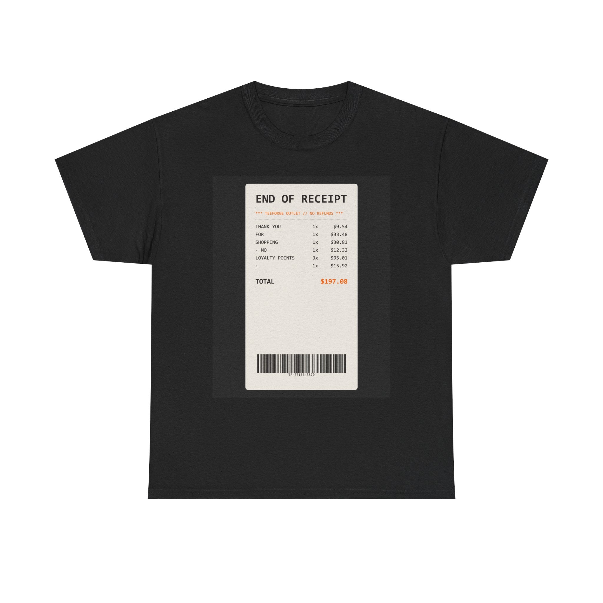 END OF RECEIPT graphic tee by Zukkay