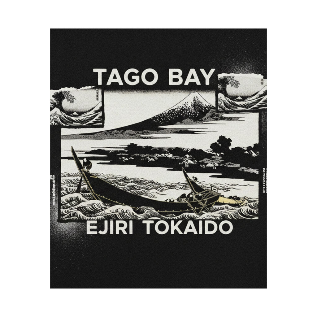 Streetwear Collage — Tago Bay Near Ejiri On The Tōkaidō (Tōkaidō Ejiri Tago No Ura Ryaku Zu), From Th — Matte Poster