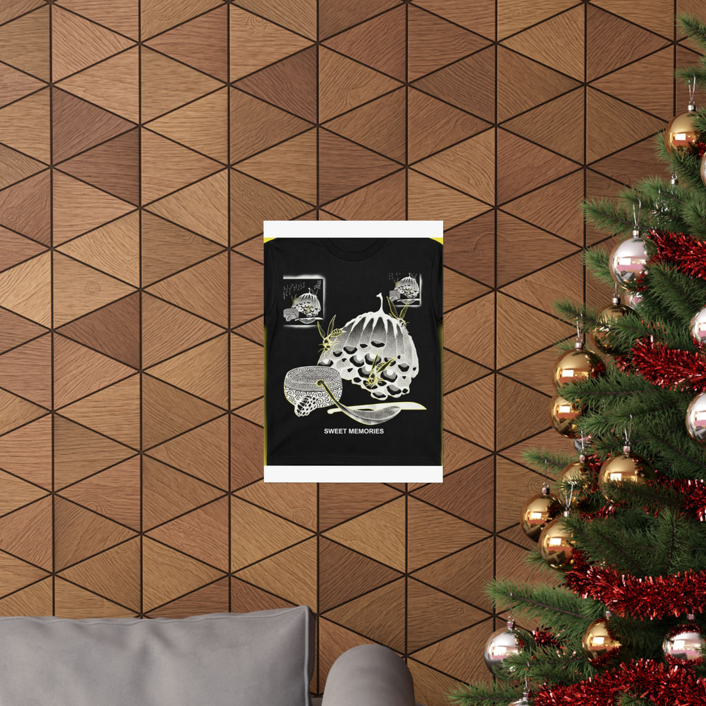 Streetwear Collage — Hives With Wasps, And A Box With A Spoon For Honey — Matte Poster