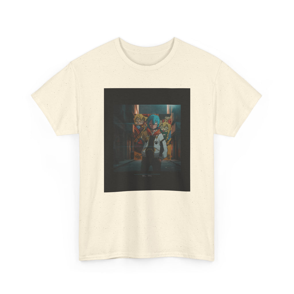 Blue-Haired Anime Kid Graffiti Alley No.001 Graphic Tee