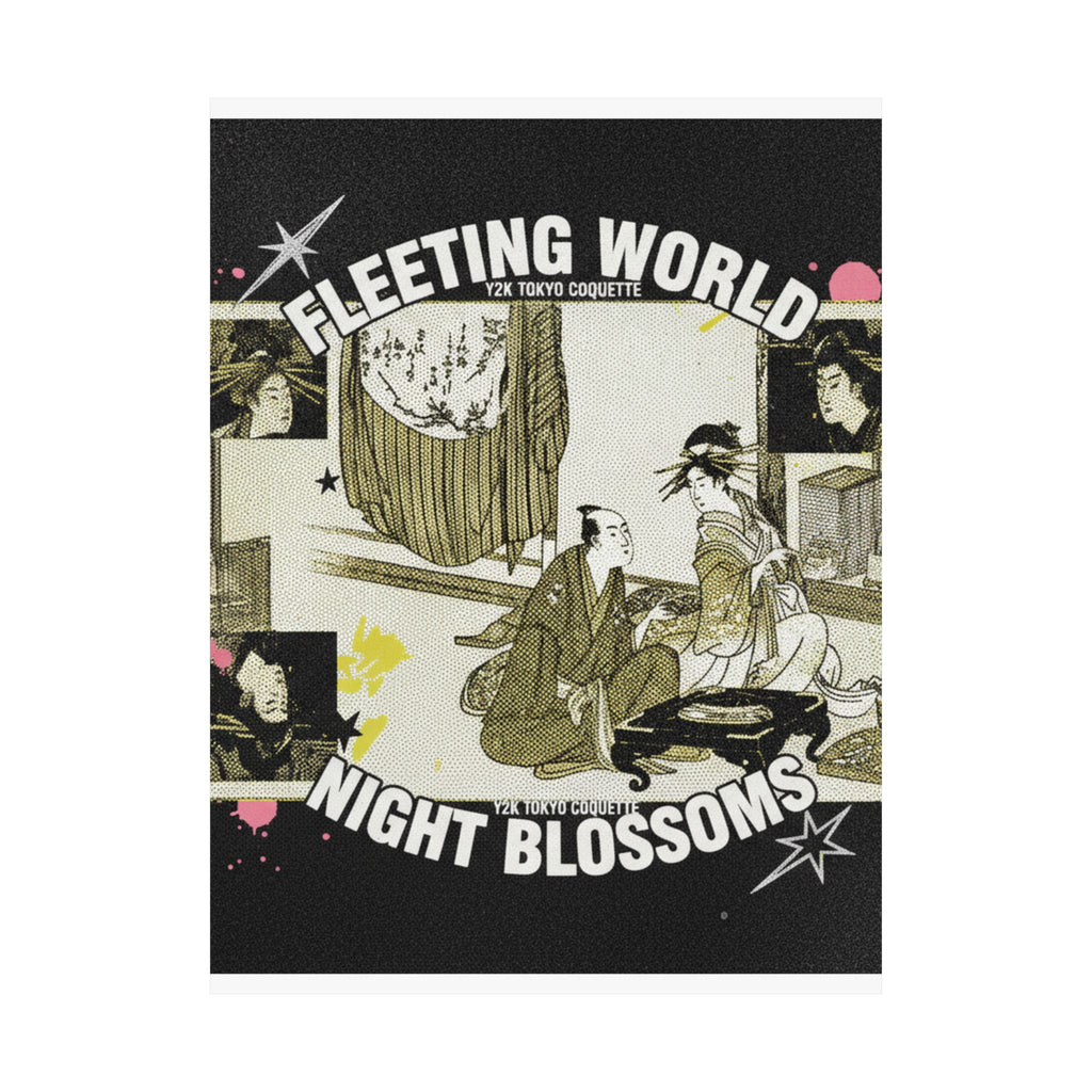 Streetwear Collage — Courtesan With Client Before A Tokonoma Alcove — Matte Poster