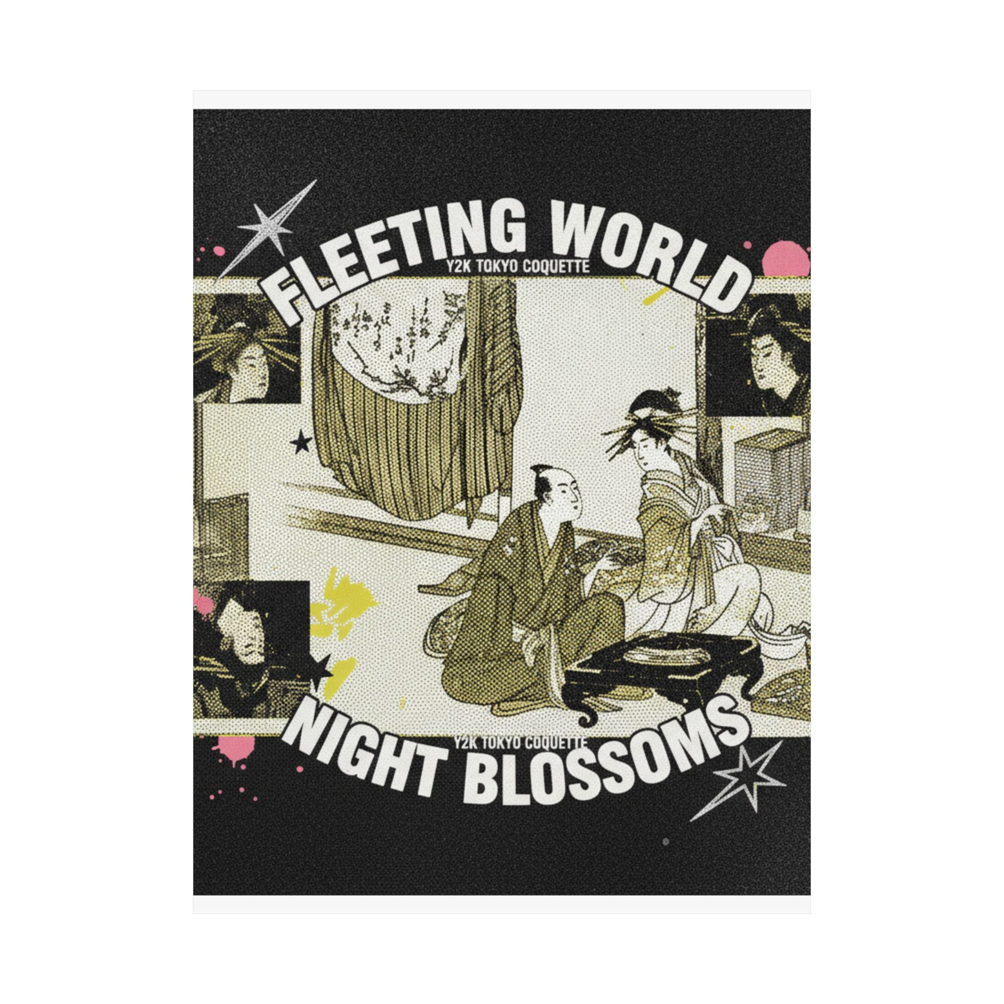 Streetwear Collage — Courtesan With Client Before A Tokonoma Alcove — Matte Poster