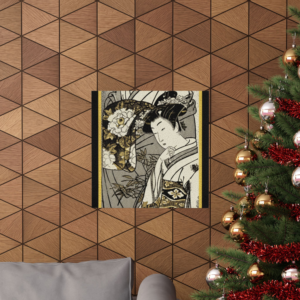 Streetwear Collage — Oiran And Attendant Out For A Stroll — Matte Poster