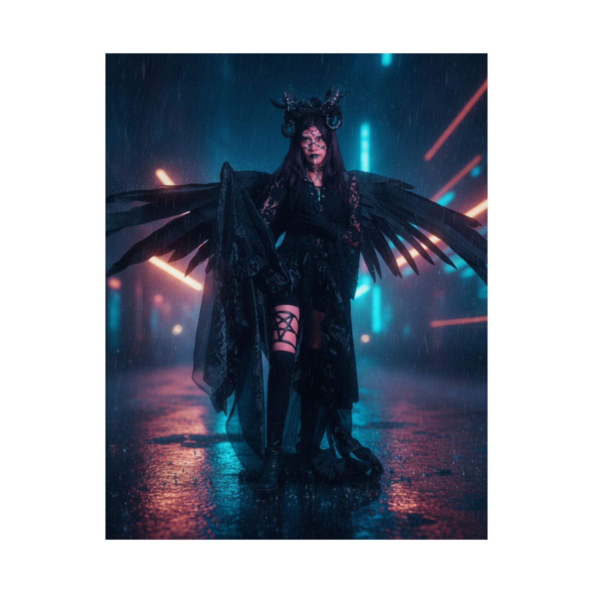 Neon Noir — Person — Matte Poster