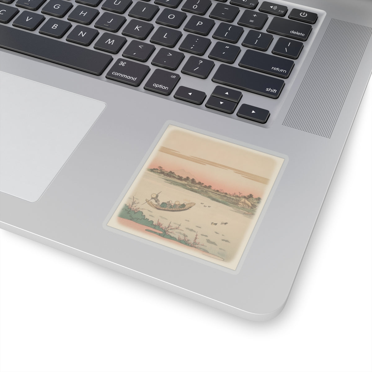 Southern Sunset — Boat Ferrying Across River — Kiss-Cut Sticker