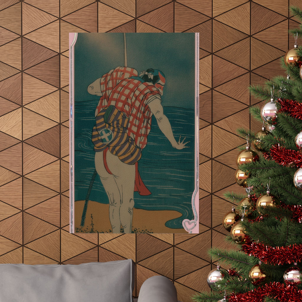 Cinematic — The Actor Otani Hiroemon Iii As Man Ready To Wade Into The Sea With A Drawn Swor — Matte Poster