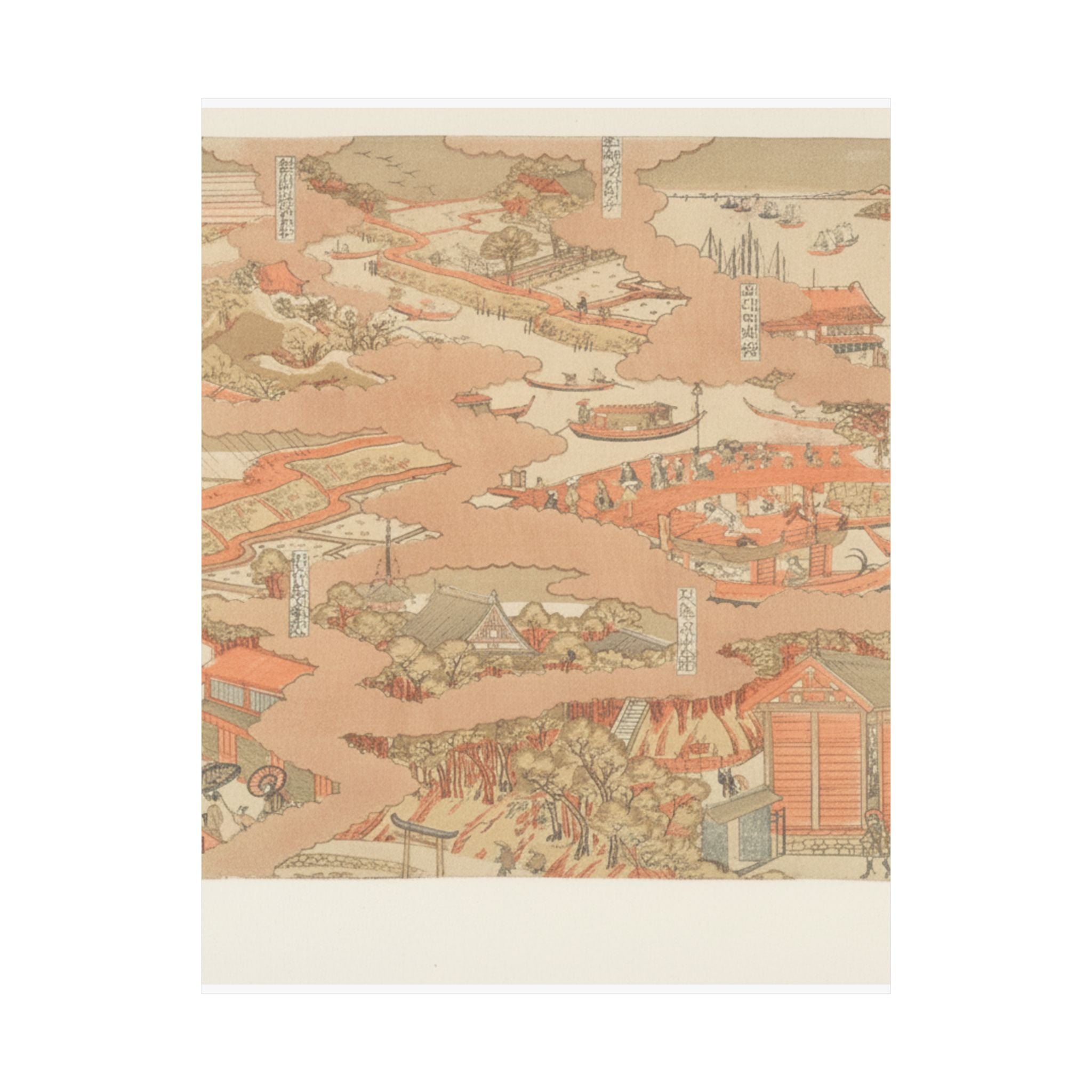 Watercolor — Edo Hakkei No Zu — Matte Poster