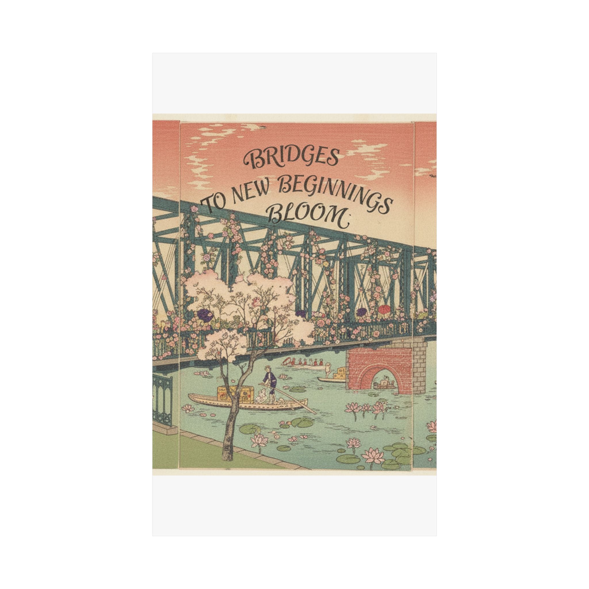 Affirmation — Illustration Of The Opening Of Azuma Bridge In Tokyo (Tokyo Meisho No Uchi Azuma — Matte Poster