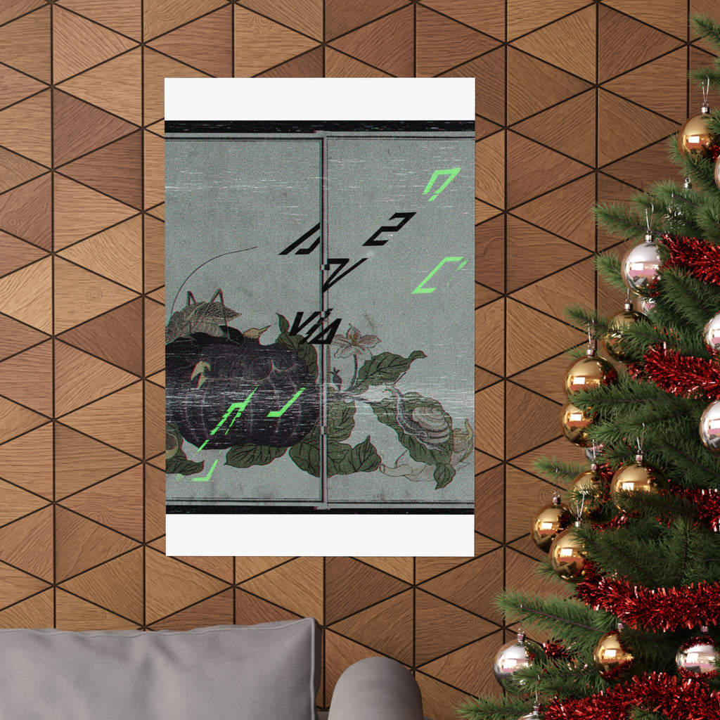 Glitch Culture — Land Snail (Katatsumuri); Giant Katydid (Kutsuwamushi), From The Picture Book Of — Matte Poster