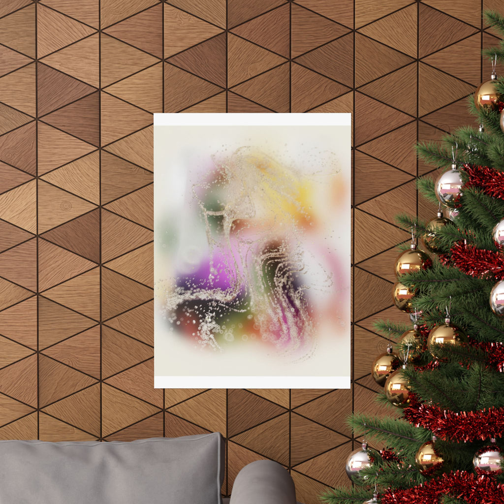 Dreamy Blurred Colour Cloud Abstract Art Poster