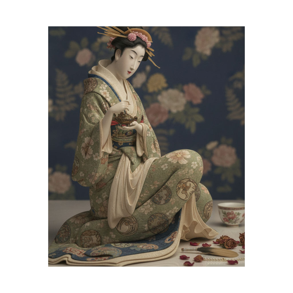 Product Marketing — Konosato Of Takeya Seated, Holding An Incense Burner — Matte Poster
