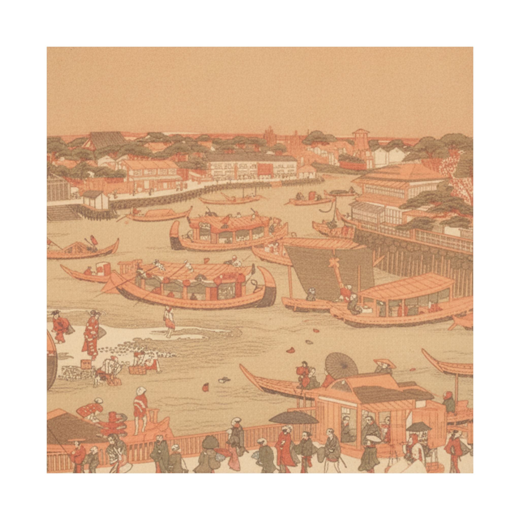 Southern Sunset — New Great Bridge At Naka Zu In Edo — Matte Poster