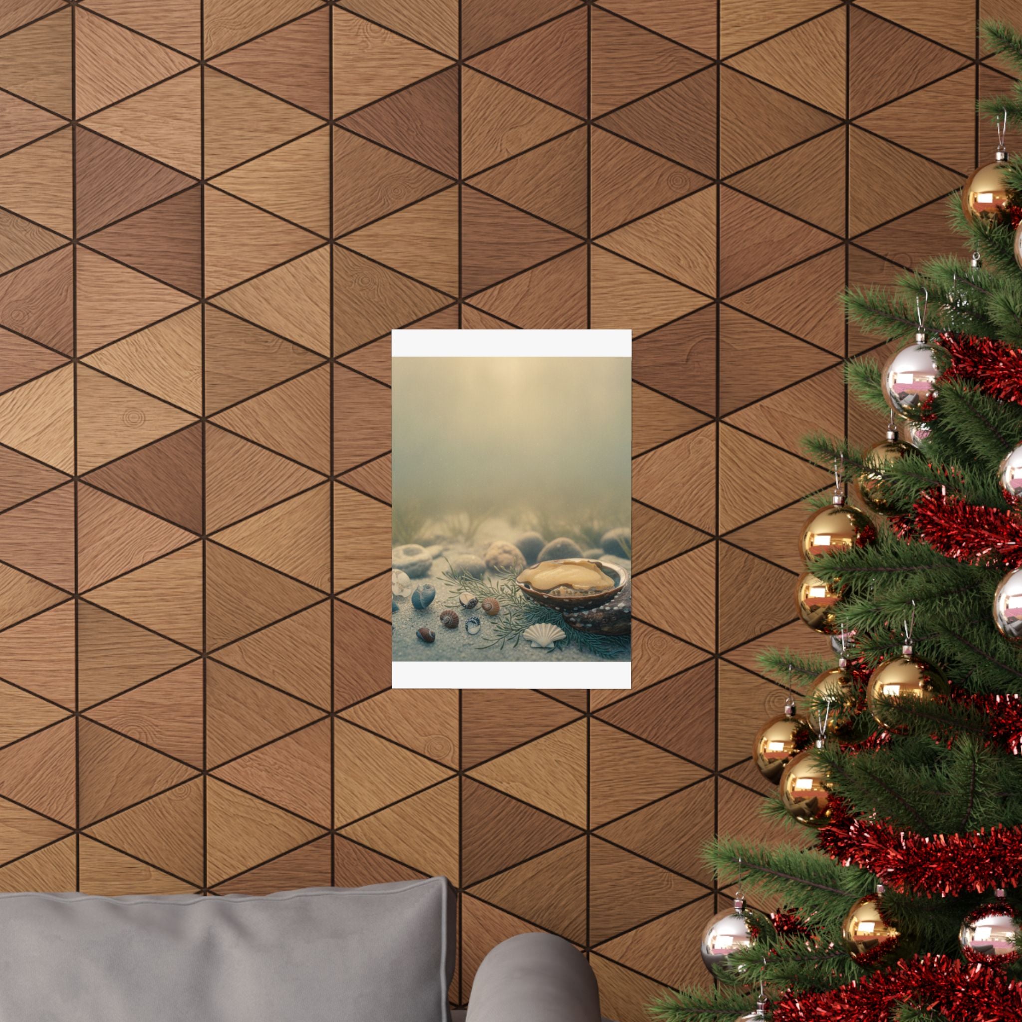 Scenic Nature — Shells Under Water — Matte Poster