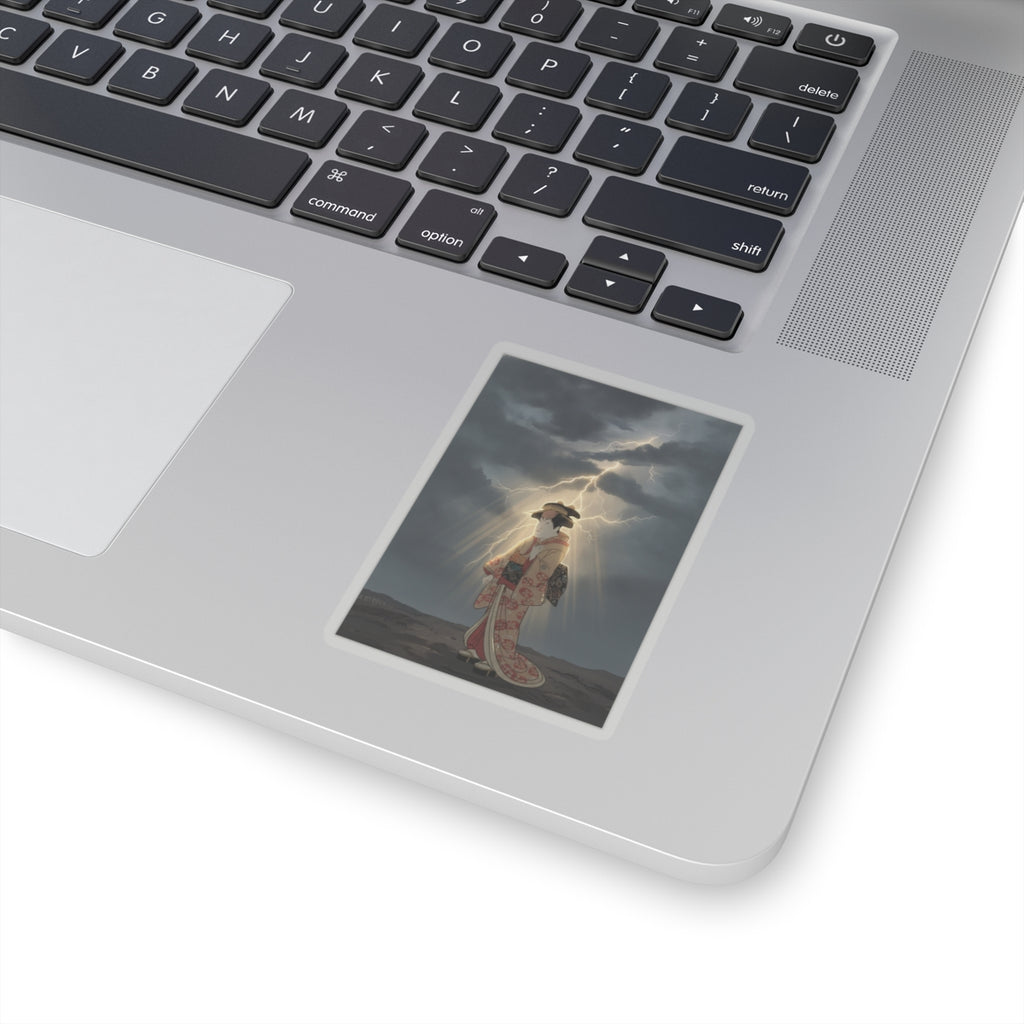Dramatic Storm — Nakayama Tomisaburō As Miyagino In The Play "Katakiuchi Noriyaibanashi" — Kiss-Cut Sticker