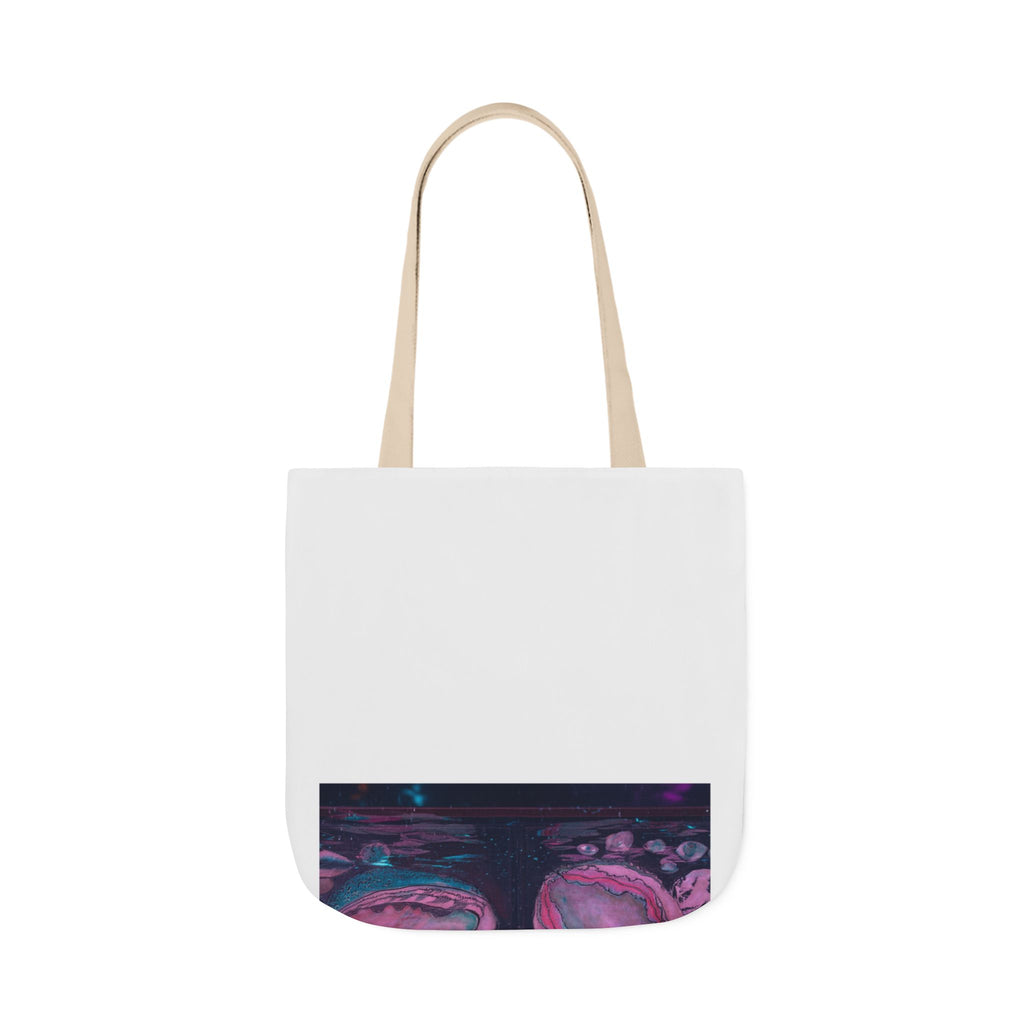Neon Night Glow Agate Abstract Photo Canvas Tote Bag