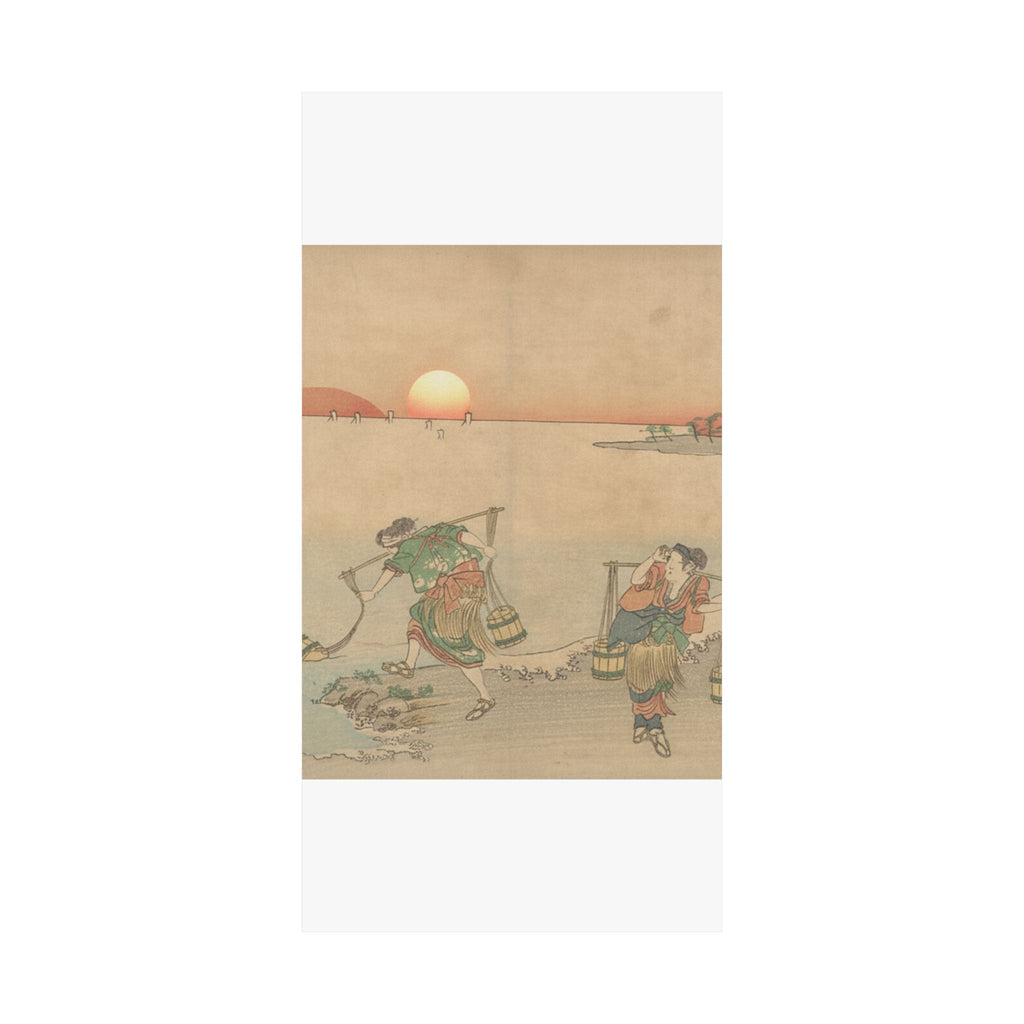 Scenic Nature — Three Water Carriers At The Shore — Matte Poster