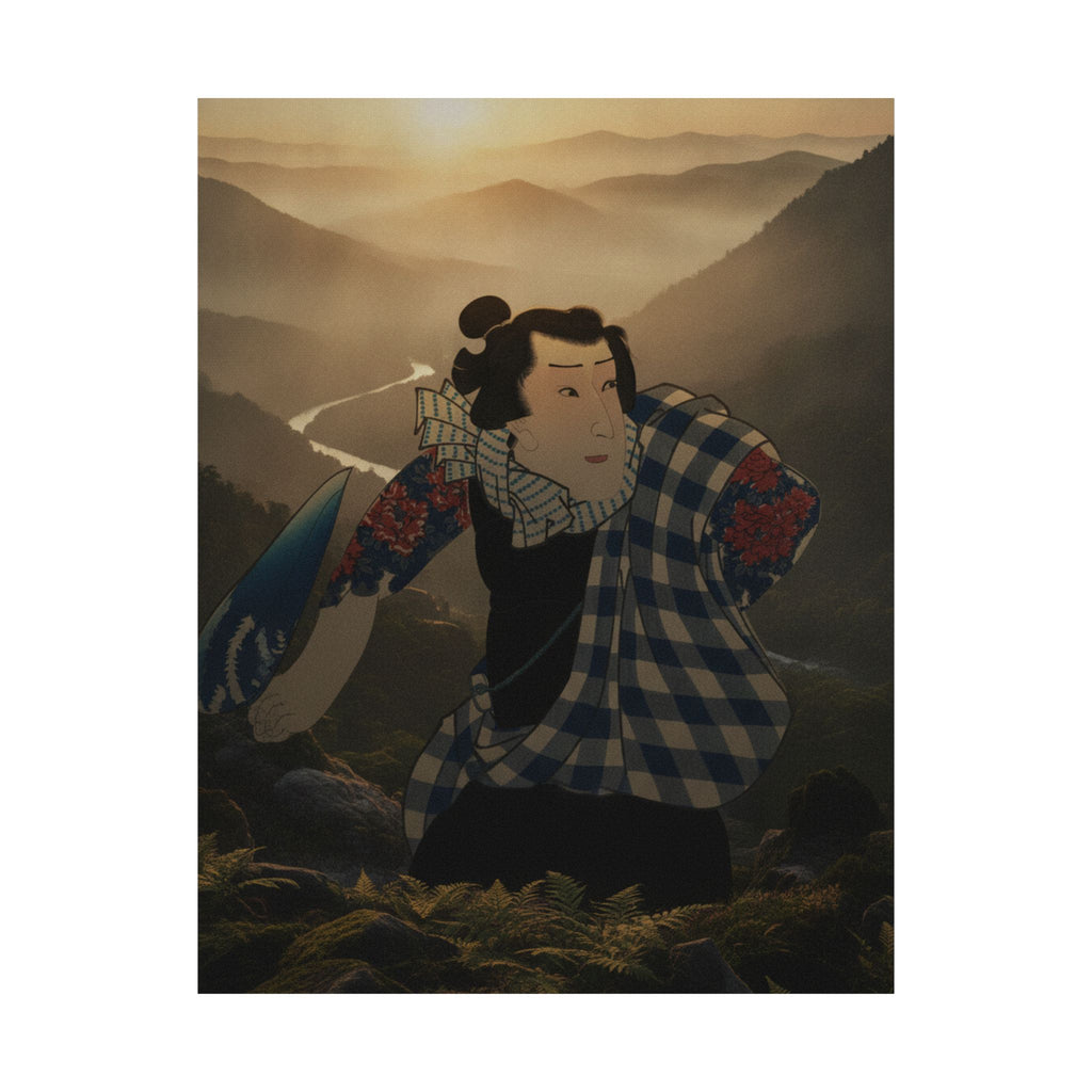 Scenic Nature — Ichimura Takenojō V As Yukanba Kozō Kichiza, From A Modern Water Margin (Kinsei  — Matte Poster