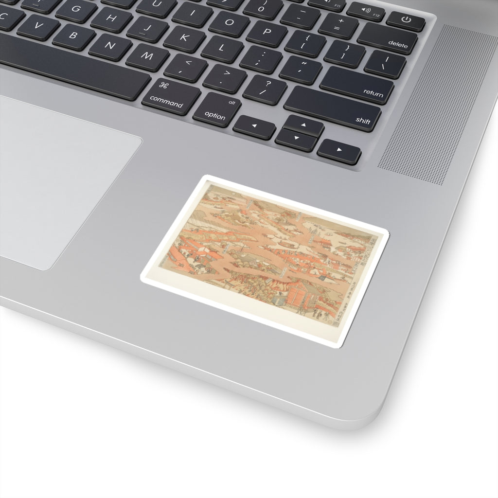 Watercolor — Edo Hakkei No Zu — Kiss-Cut Sticker