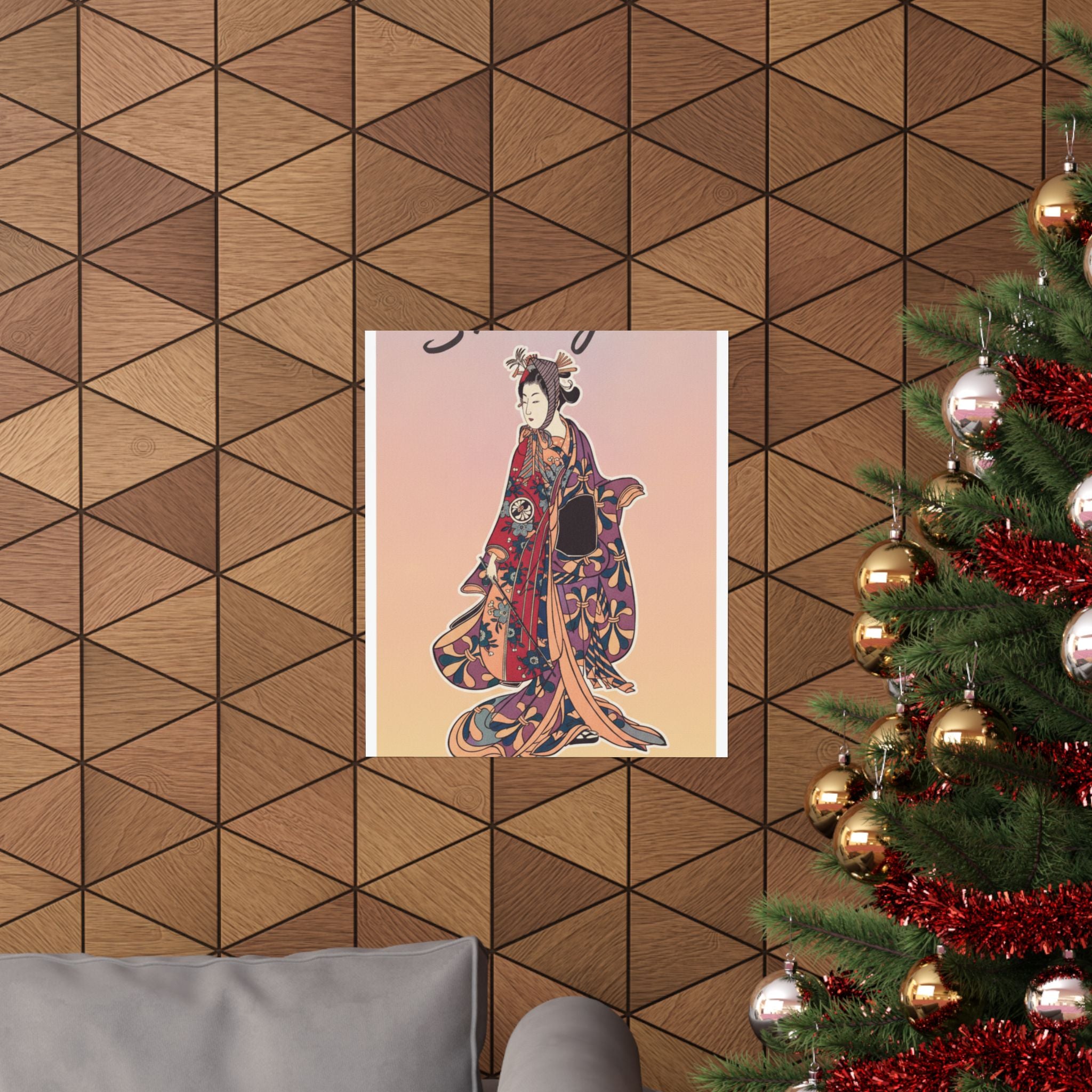 Affirmation — Segawa Kikunojō Ii As A Woman Standing — Matte Poster
