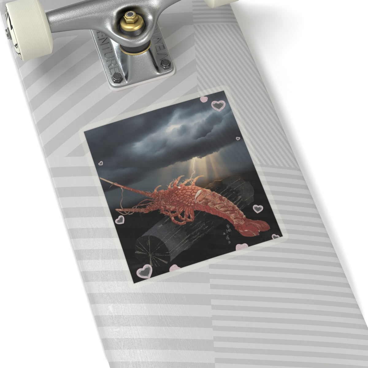 Dramatic Storm — Lobster On A Piece Of Charcoal — Kiss-Cut Sticker