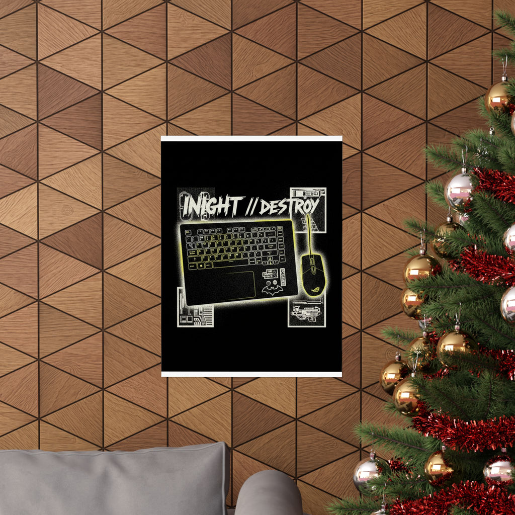 Streetwear Collage — Keyboard — Matte Poster