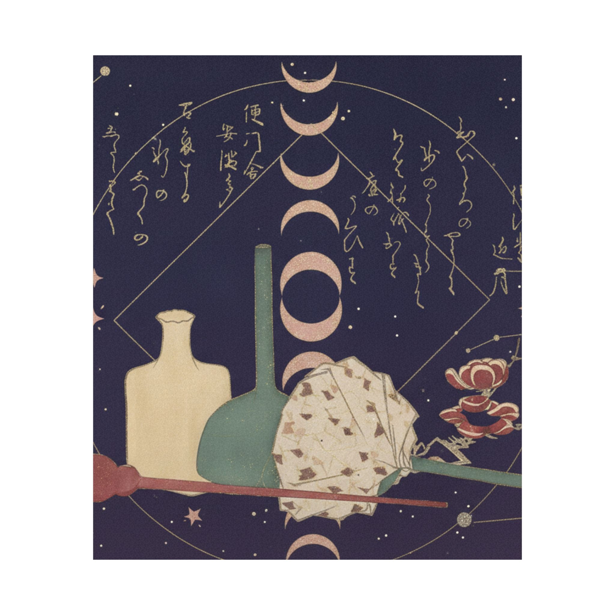Celestial — Glass-Wares With Plum Blossoms — Matte Poster