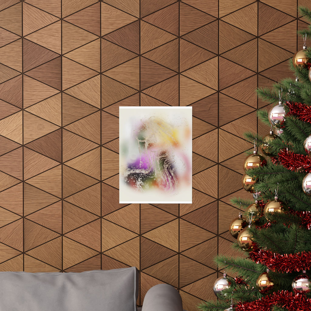 Dreamy Blurred Colour Cloud Abstract Art Poster