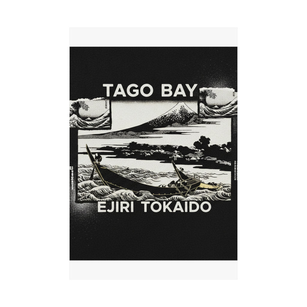 Streetwear Collage — Tago Bay Near Ejiri On The Tōkaidō (Tōkaidō Ejiri Tago No Ura Ryaku Zu), From Th — Matte Poster