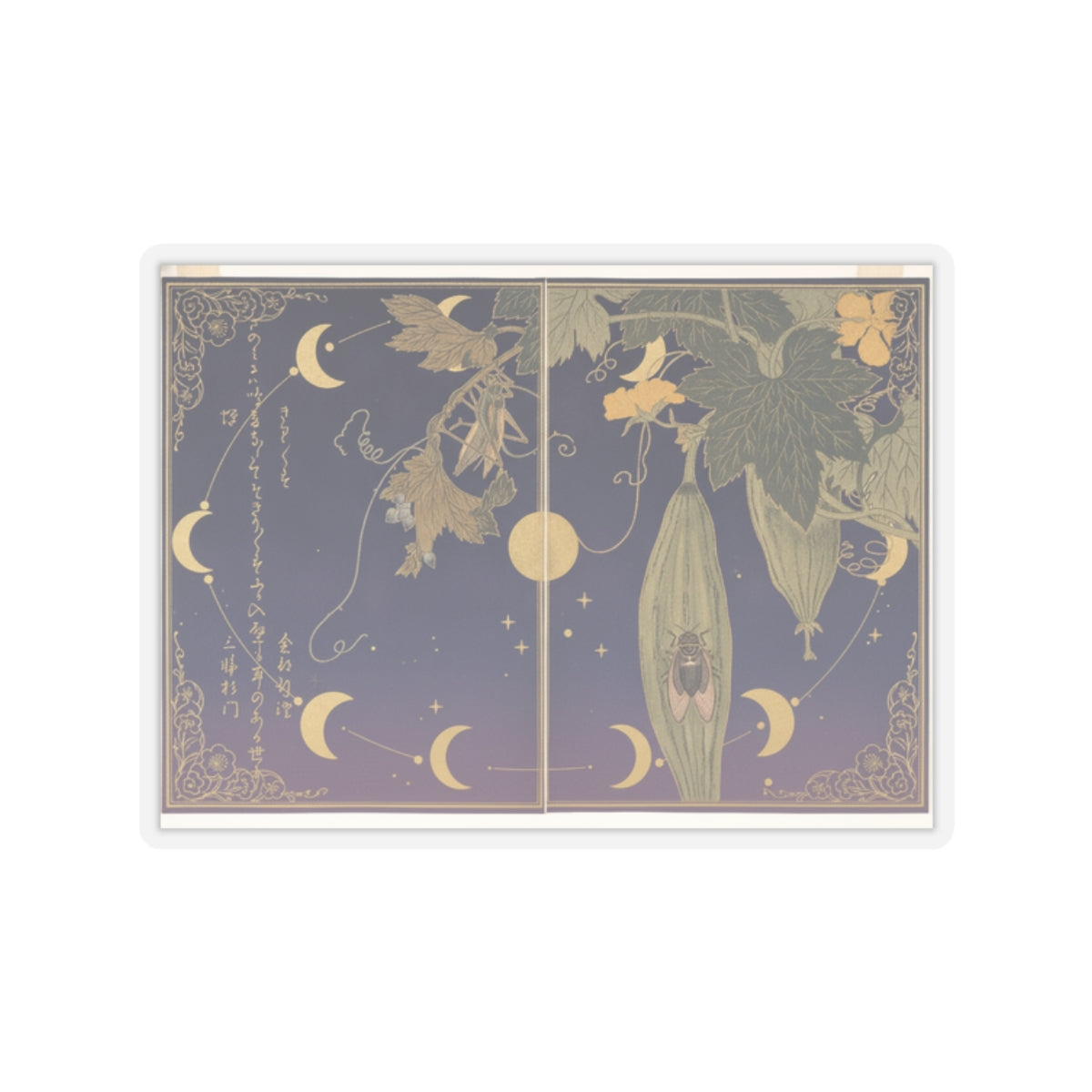 Celestial kiss-cut sticker by Zukkay