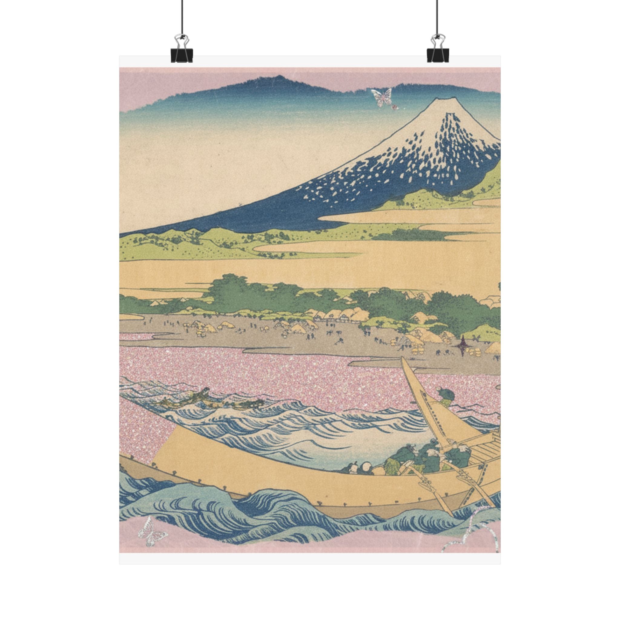 Scenic Nature — Tago Bay Near Ejiri On The Tōkaidō (Tōkaidō Ejiri Tago No Ura Ryaku Zu), From Th — Matte Poster