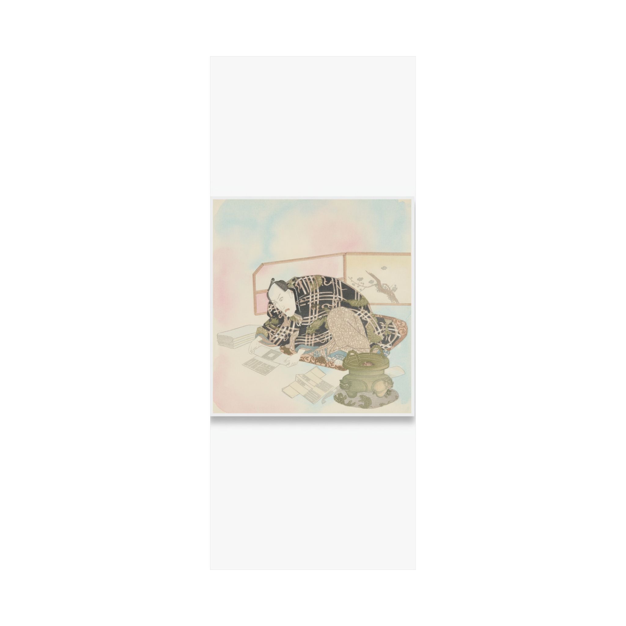 Watercolor — Ichikawa Danjūrō Vii Preparing New Year'S Gifts — Matte Poster