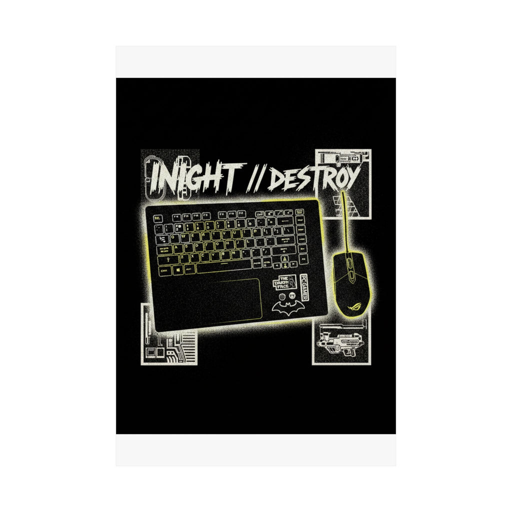 Streetwear Collage — Keyboard — Matte Poster