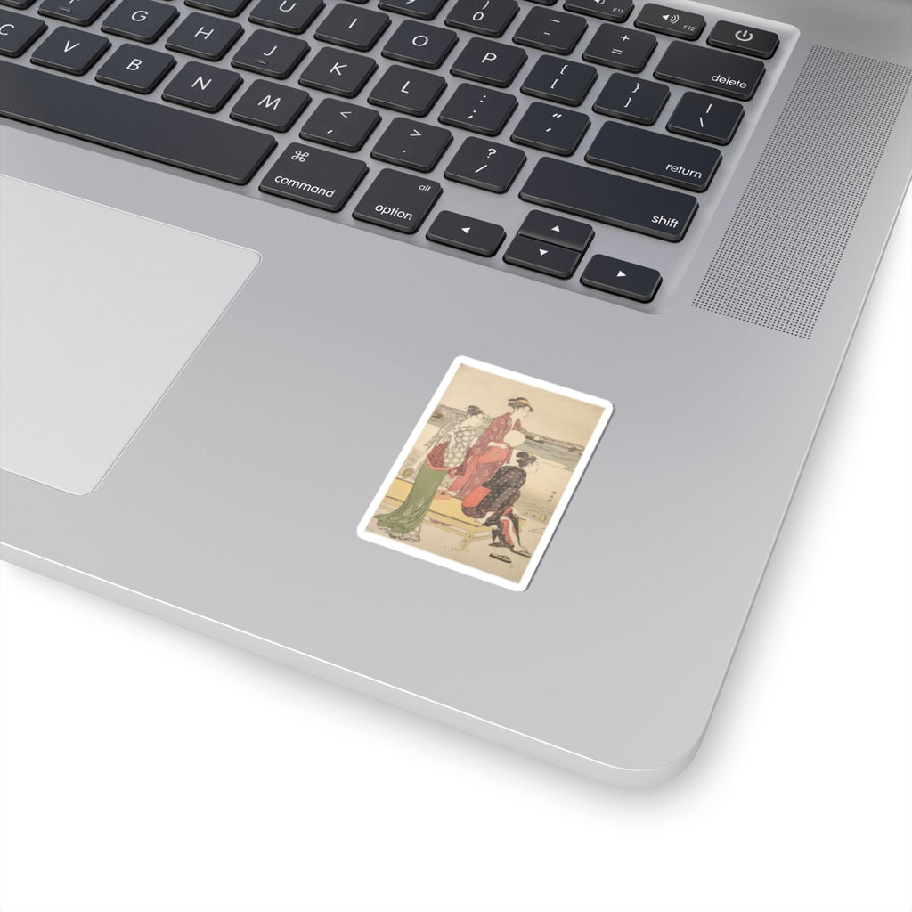 Watercolor — Evening On The Banks Of The Sumida River — Kiss-Cut Sticker