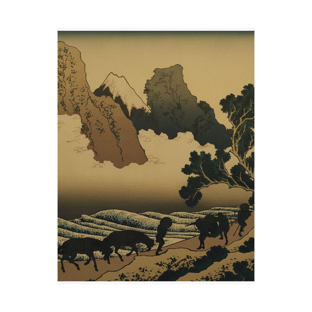 Scenic Nature — View From The Other Side Of Fuji From The Minobu River (Minobugawa Ura Fuji), Fr — Matte Poster