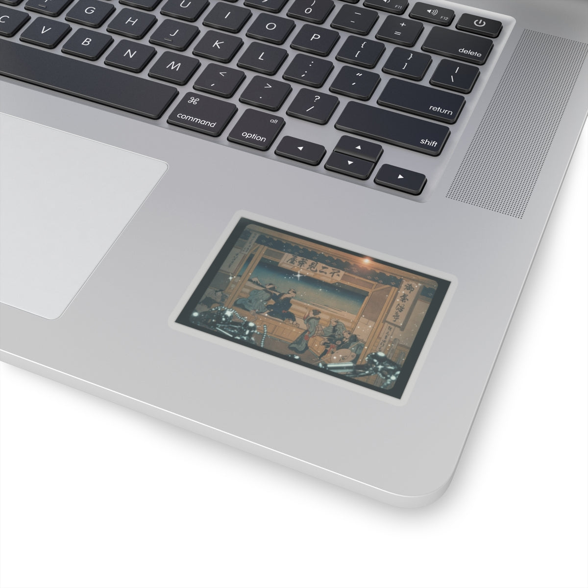 Cinematic — Yoshida On The Tōkaidō (Tōkaidō Yoshida), From The Series Thirty-Six Views Of Mo — Kiss-Cut Sticker