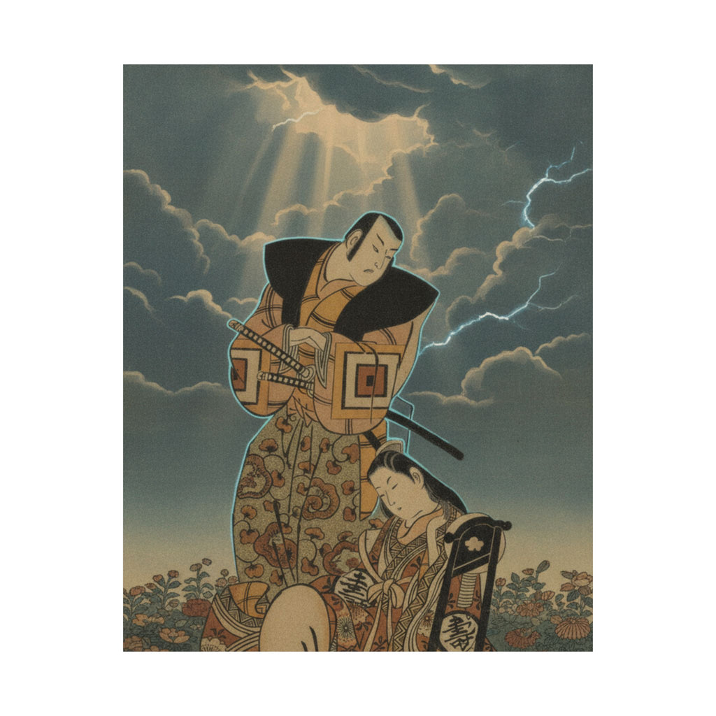 Dramatic Storm — The Actor, Ichikawa Danjuro I, 1660–1704 As A Woman In Unidentified Role — Matte Poster