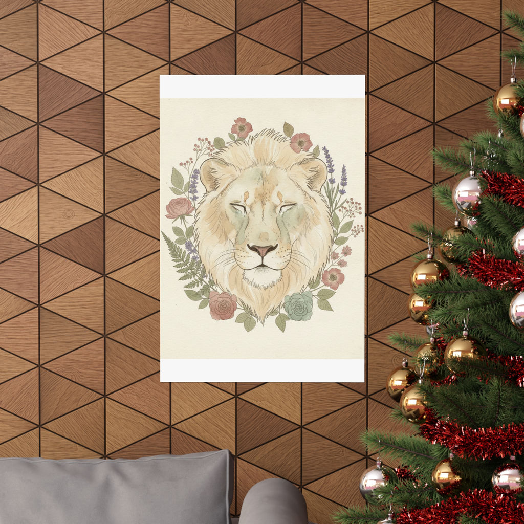 Botanical — Lion — Matte Poster