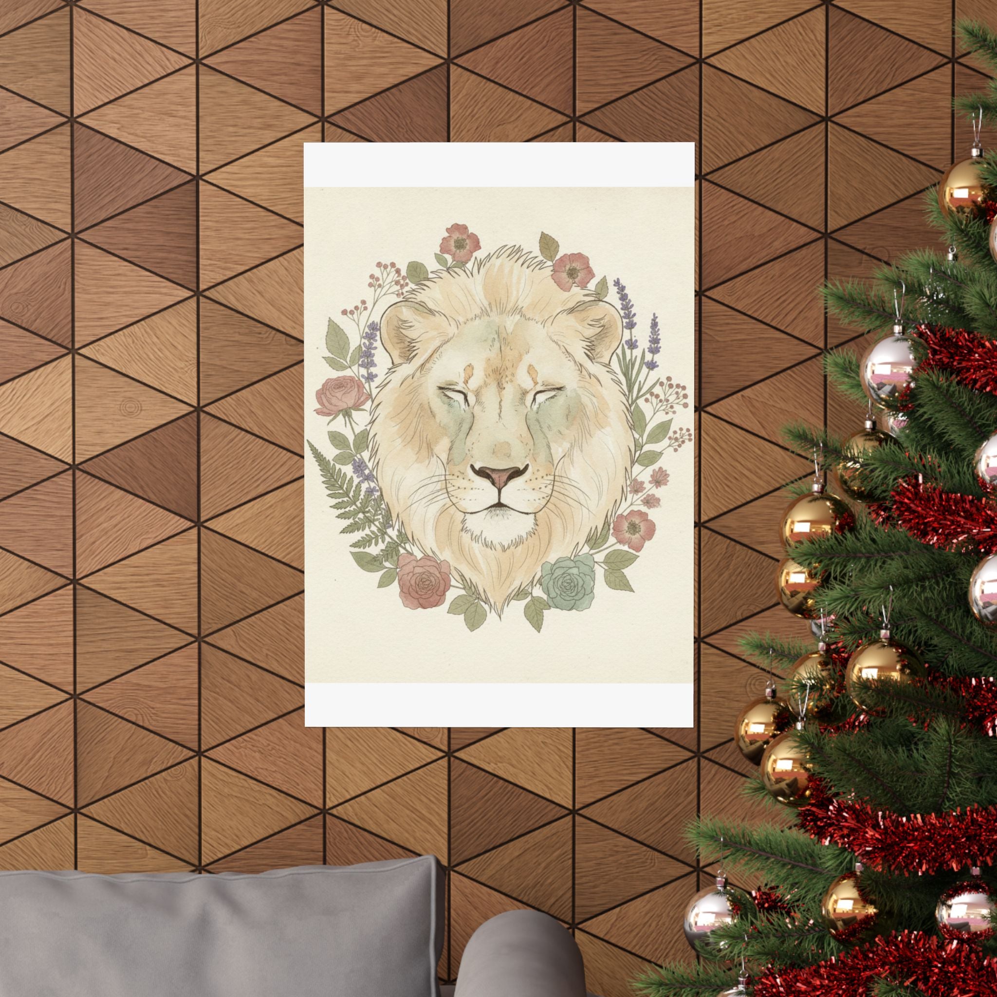 Botanical — Lion — Matte Poster