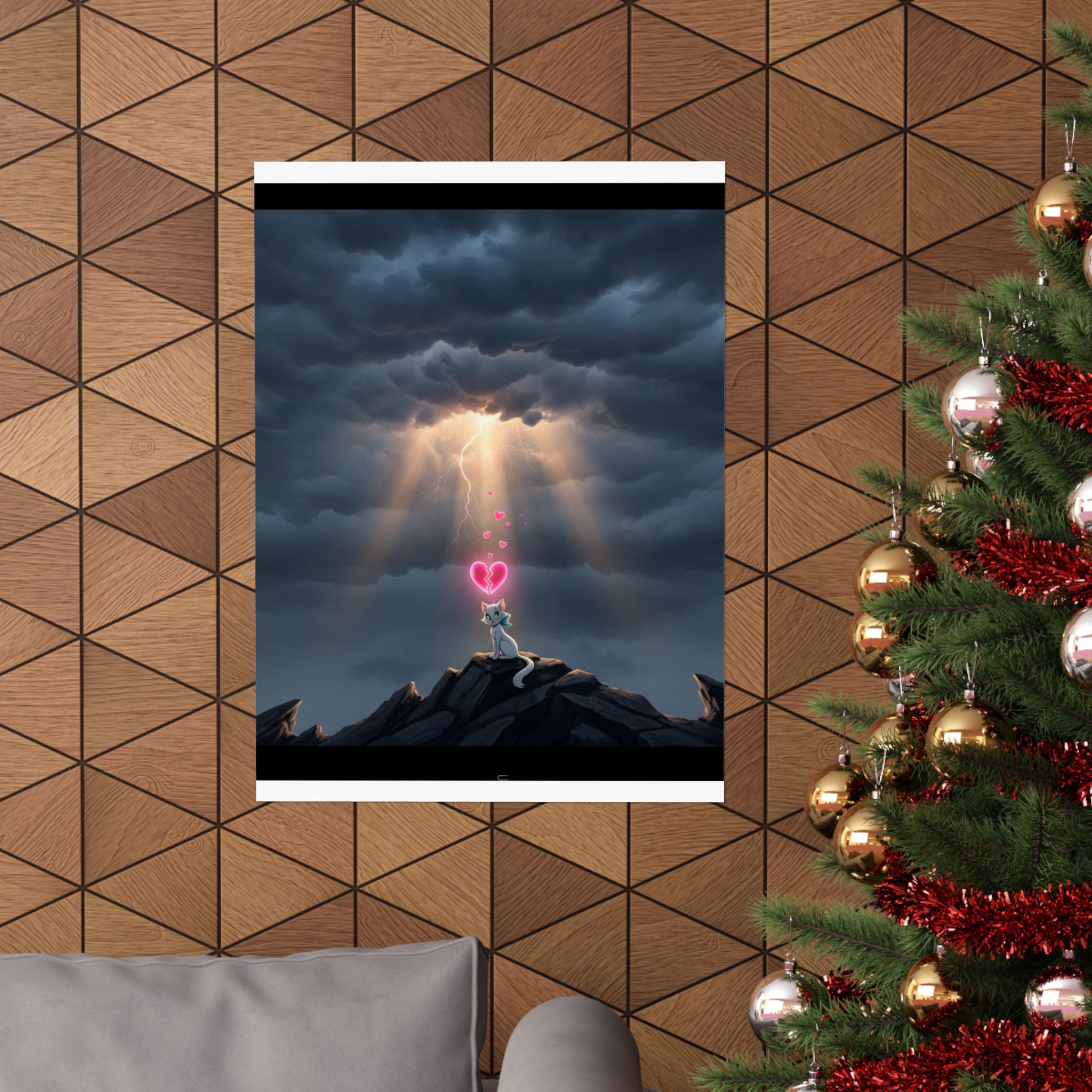Dramatic Storm — Cat — Matte Poster