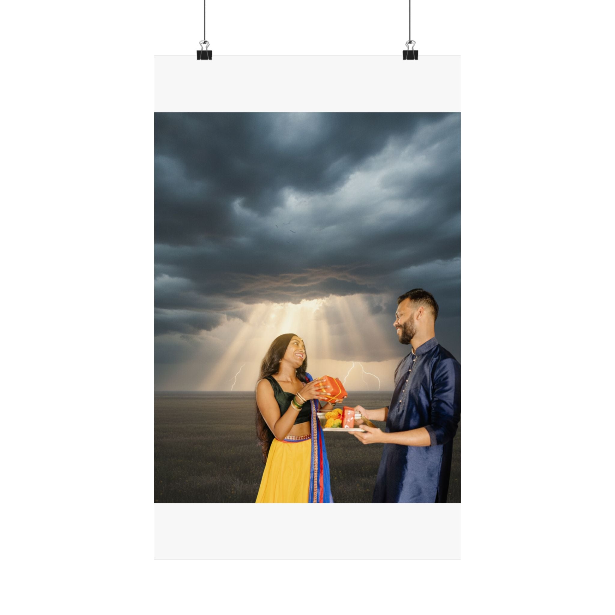 Dramatic Storm — Person — Matte Poster