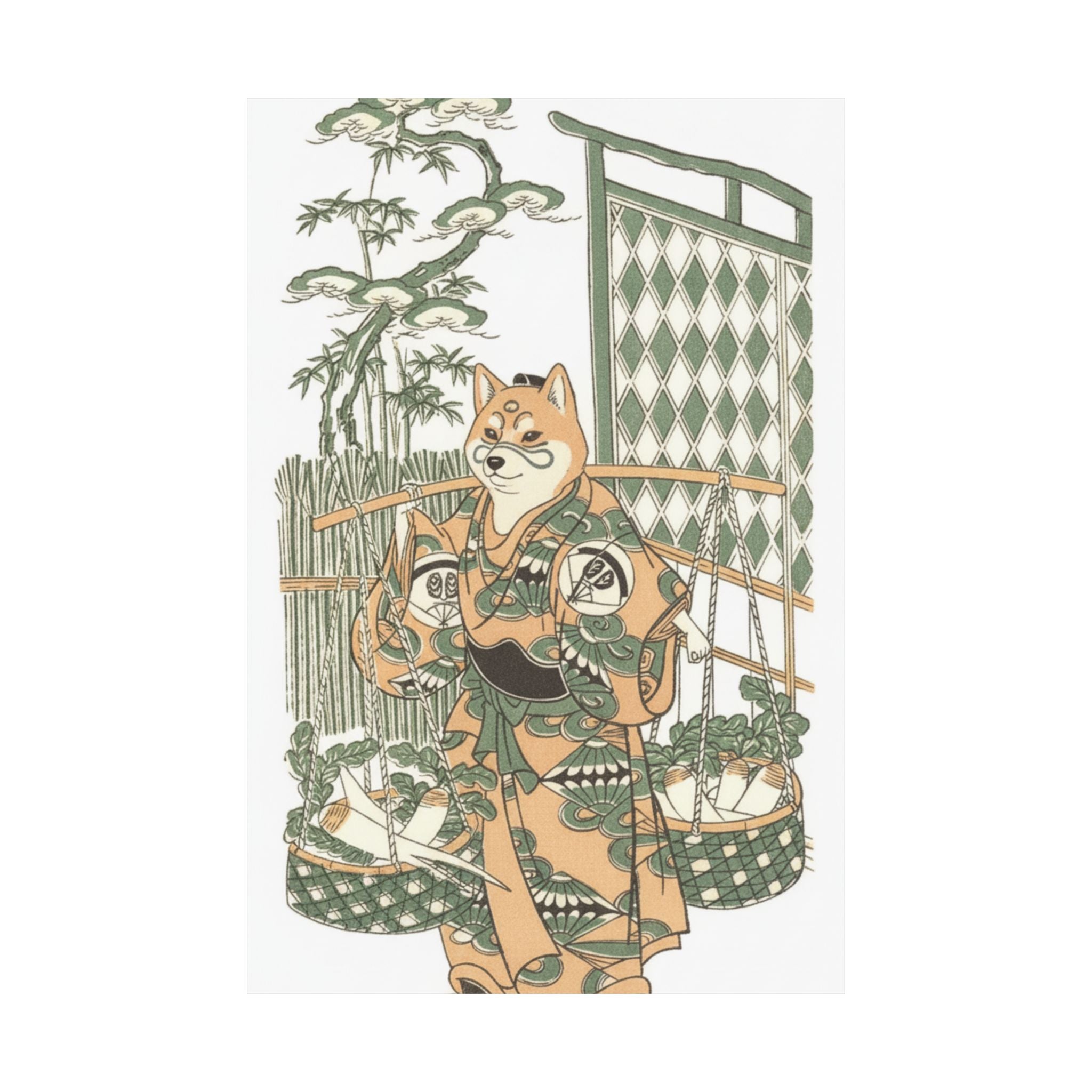 Ecommerce Main — Kabuki Actor Onoe Kikugorō I In The Belle Of Asakusa Temple (Keisei Asakusa No K — Matte Poster