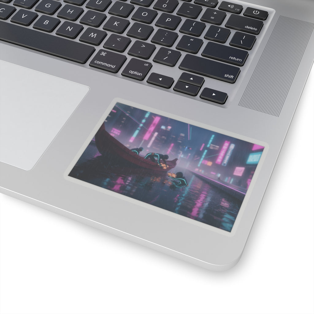 Neon Noir — Seishu Awabi-Tori No Zu — Kiss-Cut Sticker