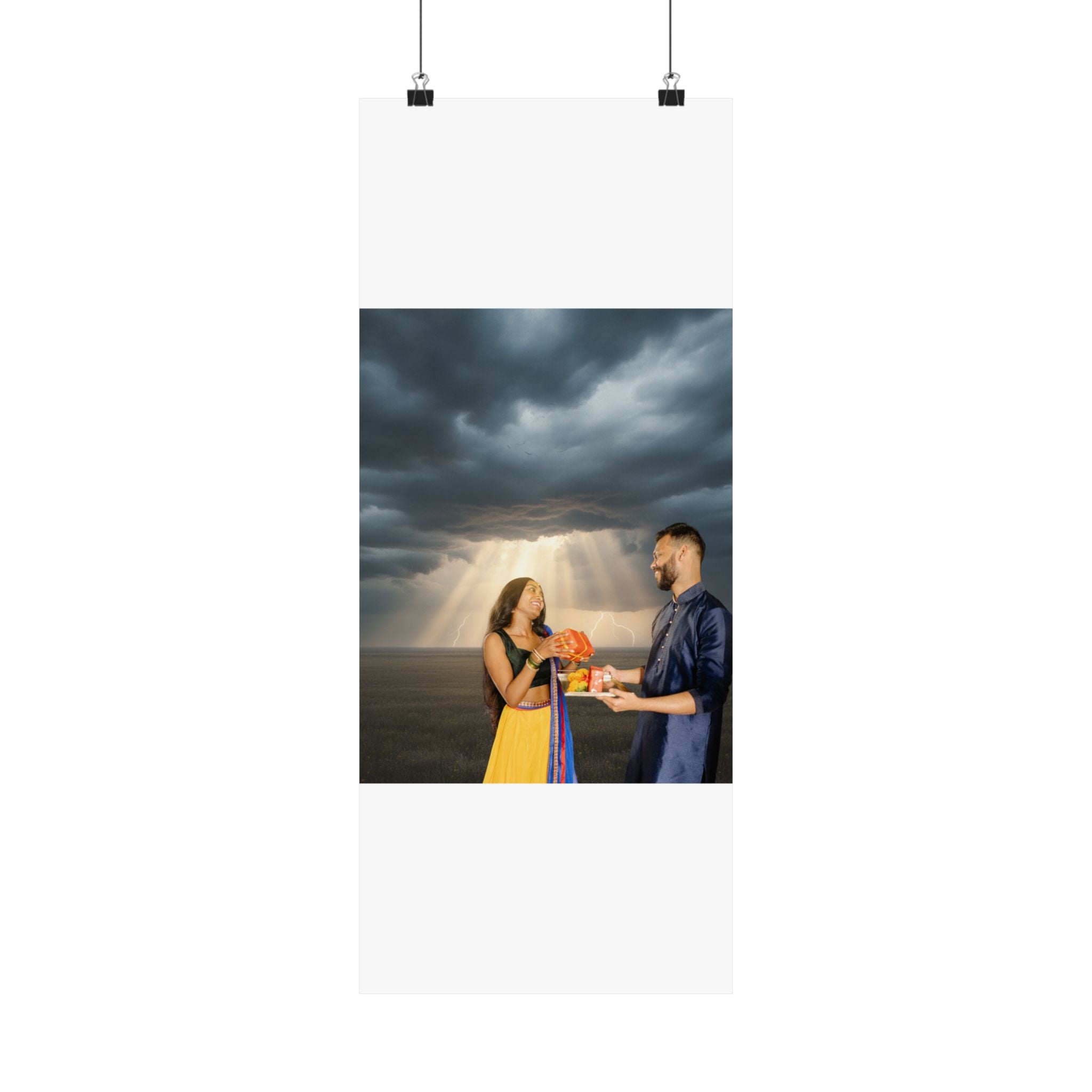 Dramatic Storm — Person — Matte Poster