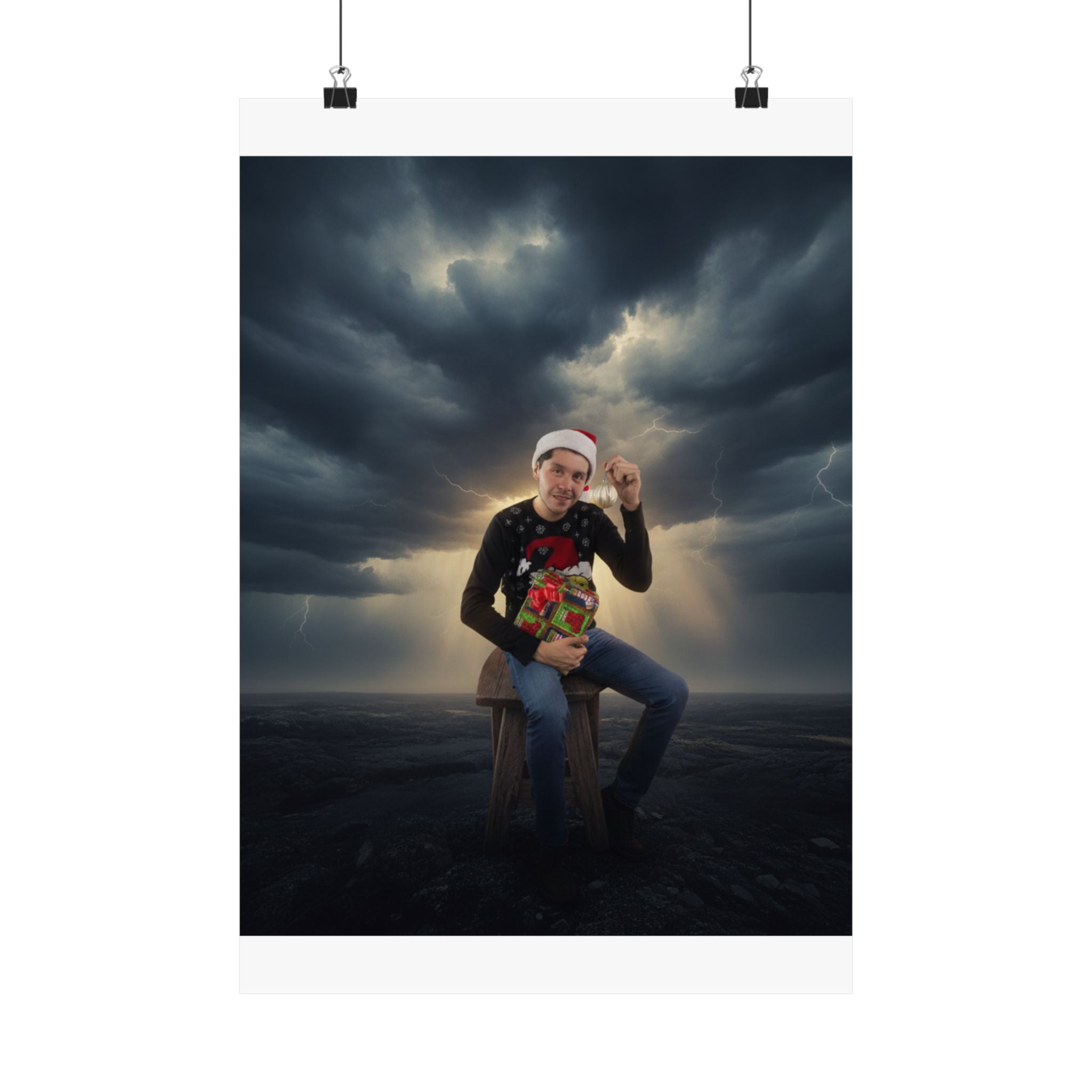 Dramatic Storm — Person — Matte Poster