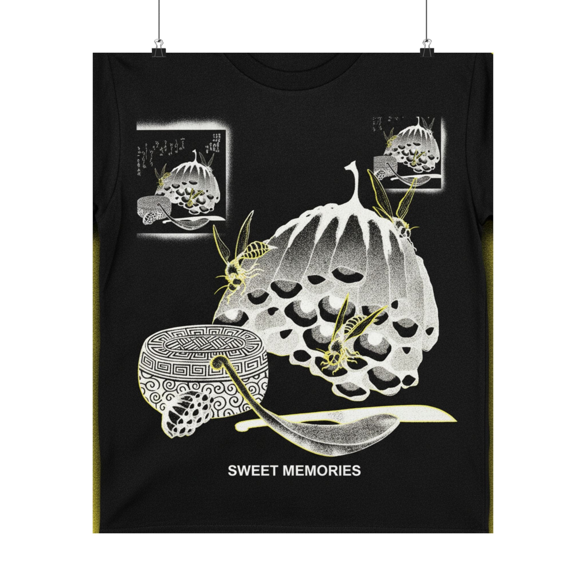 Streetwear Collage — Hives With Wasps, And A Box With A Spoon For Honey — Matte Poster