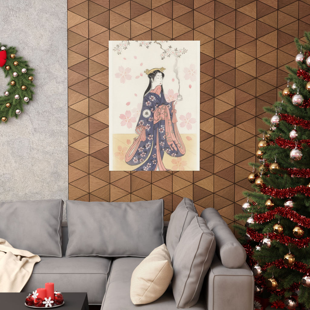 Watercolor — The Actor Iwai Hanshirō Iv As Sakura Hime, The Cherry Princess — Matte Poster